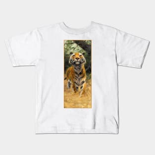 Tiger on the Watch by Wilhelm Kuhnert Kids T-Shirt